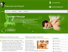 Tablet Screenshot of prabhaayurvedichospital.com